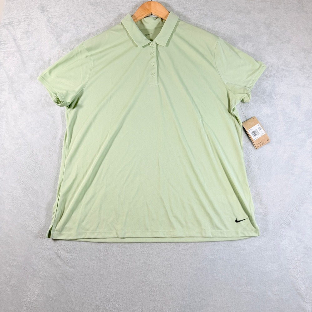Nike Women's Victory Dri-FIT Short Sleeve Golf Polo‎ Green XXL
